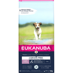 Eukanuba Puppy & Junior S/M Getreidefrei Meeresfisch Hundefutter 12 kg von Eukanuba