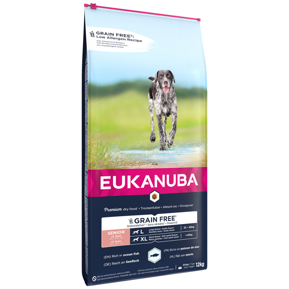 Eukanuba Senior Large Breed Grain Free Seefisch - 12 kg von Eukanuba