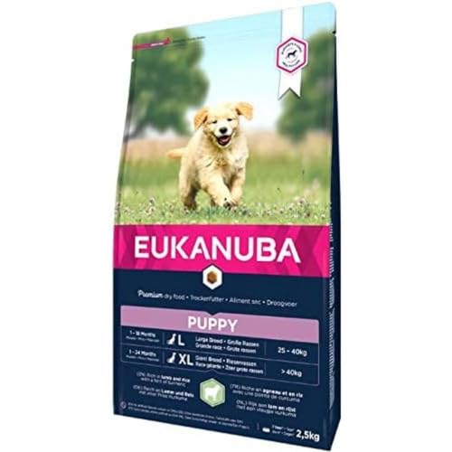 Eukanuba Welpenfutter mit Lamm & Reis für große Rassen - Trockenfutter für Junior Hunde, 2,5 kg von Eukanuba