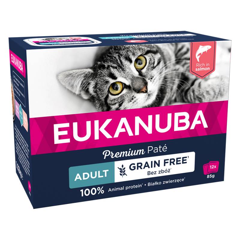 Sparpaket Eukanuba Getreidefrei Adult 24 x 85 g - Lachs von Eukanuba