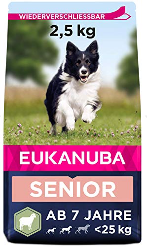 Spende - Eukanuba Hundefutter mit Lamm & Reis für kleine und mittelgroße Rassen - Trockenfutter für Senior Hunde, 2.5 kg von Eukanuba