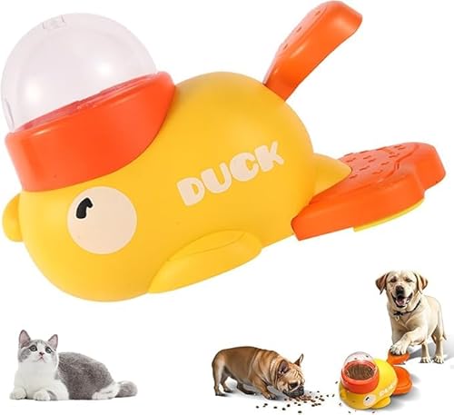 2-in-1 Dog Interactive Slow Feeder & Puzzle Toy, Duck-Shaped Treat Dispenser for Small & Medium Dogs, Duck Shape Dog Slow Feeder Toy,Anti-Gulping Bowl for Healthy Eating & IQ Training (1pcs) von Eunmsi