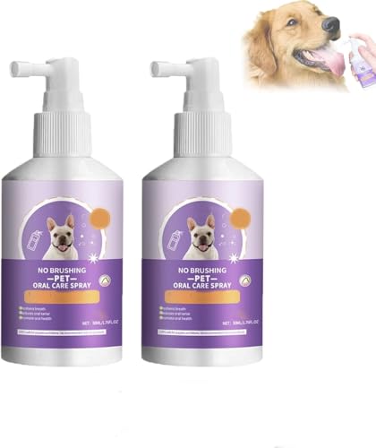 Eunmsi Sofenthiss - Sofenthiss Teeth Cleaning Spray for Dogs & Cats,Teeth Cleaning Spray for Dogs & Cats,No Brushing Pet Oral Care Spray,Pet Breath Freshener Spray (2 pcs) von Eunmsi