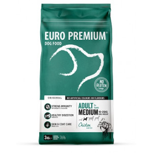 Euro Premium Adult Medium Chicken & Rice Hundefutter 12 kg von Euro Premium