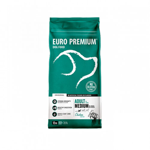 Euro-Premium Adult Medium - Huhn & Reis - 2 x 12kg von Euro Premium