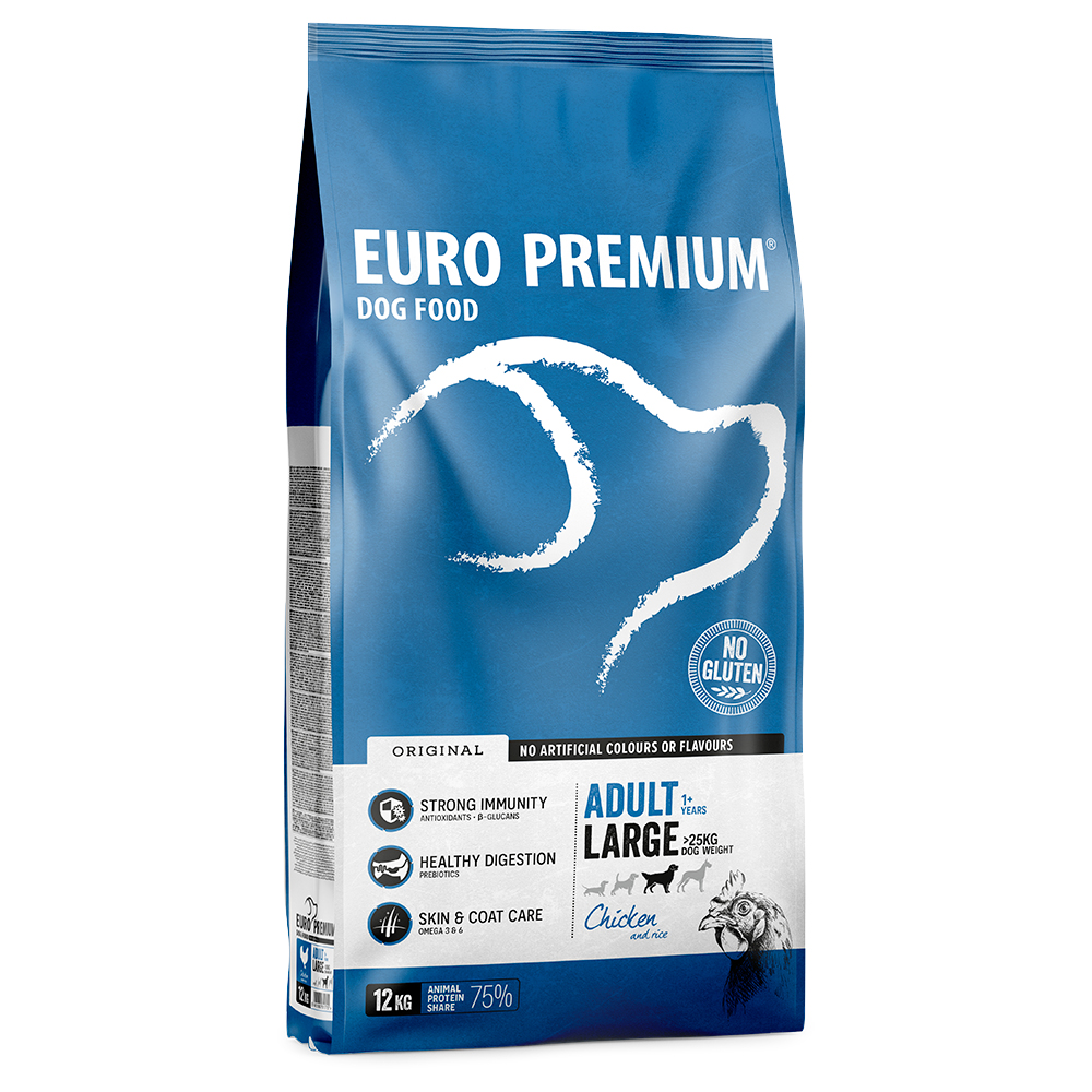 Euro Premium Large Adult Huhn & Reis - Sparpaket: 2 x 12 kg von Euro Premium