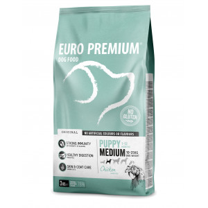 Euro Premium Puppy Medium Huhn & Reis Hundefutter 12 kg von Euro Premium