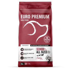 Euro Premium Senior 8+ Chicken & Rice Hundefutter 12 kg von Euro Premium