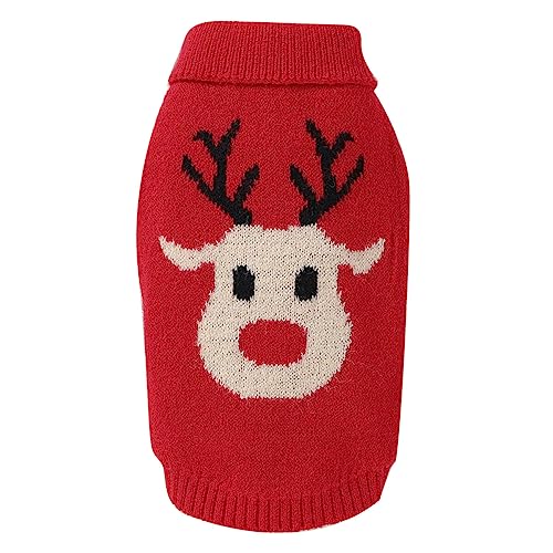 Eurobuy Hundepullover für Weihnachten Haustier Winter Warme Strickwaren Weihnachten Rentier Warme Kleidung von Eurobuy