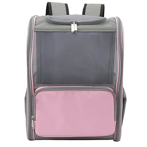 Eurollar Katzenrucksack, atmungsaktiver Haustier-Tragerucksack, Haustier-Rucksack-Tasche mit dickem Plüschpolster, fasst Haustiere bis zu 16,5 Pfund, 2-Wege-Zugang, große (Pink) von Eurollar