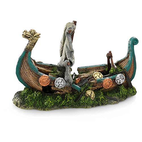 Europet Bernina 234-415788 Dekoration Viking Boat, 25.5 x 10.5 x 16.5 cm von Europet Bernina