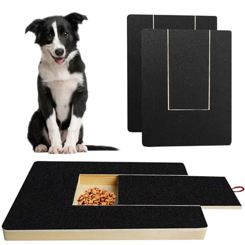 Euschematin Krallenschleifer für Hunde mit Snack-Box Kratzbrett Hund mit 2 Ersatzblättern Schleifpapier,Hunde Krallenschleifer für Nagelpflege von Haustieren,Alternative Krallenschleifer von Euschematin