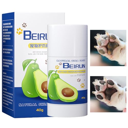 Euyehn Katzenpfotenbalsam,Hundepfoten-Feuchtigkeitscreme - 40 g Hundepfotenwachs, natürliche Creme zum Schutz der Pfoten - Pet Nose Paw Balm Paw Beruhigungssauger, effektive Feuchtigkeitscreme für die von Euyehn