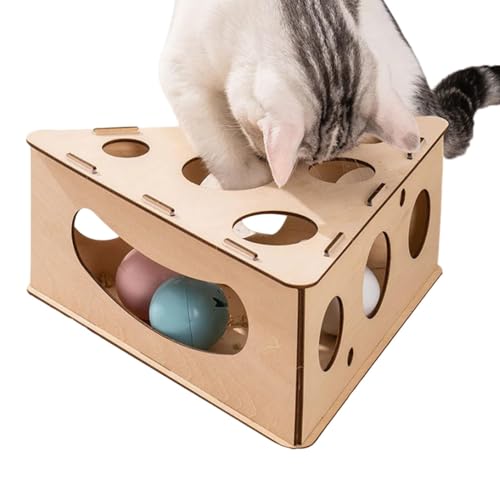 Euyehn Katzenspielzeug für Kätzchen im Innenbereich, bewegliches Katzenspielzeug, -Katzenspielzeug für Katzen, lustiger Kratzball für drinnen und draußen von Euyehn