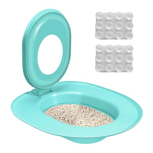 Euyehn Katzentoiletten-Trainer-Set – Toilettentoiletten-Trainer | Wiederverwendbarer Urinalsitz Töpfchen, Katzenhygienetrainer für Katzentöpfchen Zug von Euyehn