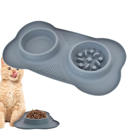 Euyehn Puppy Slow Feeder Bowl, Spill-Proof Soft Slow Feeders Dog Feeding Bowls, Flexible Dog Bowls Anti-Gulping Cat Bowls for Puppy Cat von Euyehn