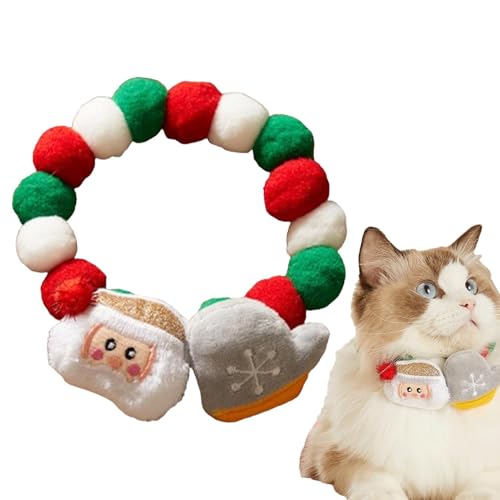 Euyehn Weihnachtshalsband für Katzen, elastisches Katzen-Weihnachtshalsband, Katzen-Halskette, Dekoration, trendige Weihnachtskatzen-Halskette, Haustier-Weihnachtshalsband für Haustiere, Katzen, von Euyehn