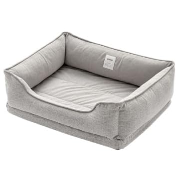 EvcgoX Hundebett mit abnehmbarem Hundekissen waschbares Hundesofa Hundekorb Grosse Hunde rutschfest Hundebetten Braun L von EvcgoX