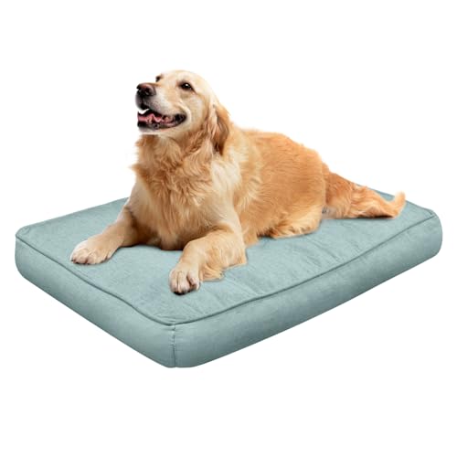 EvcgoX Hundekissen Mittelgroße Hunde Abnehmbar 70 * 55cm,Orthopädisches Hundebett für mittelgroße Hunde, waschbare Hundematte mit rutschfestem Boden passt Hundekäfige Grün M von EvcgoX