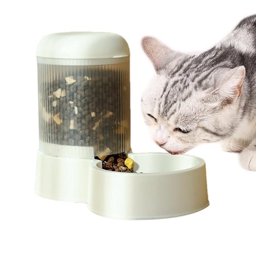 Eventerde Autofutterkatze Food, automatische Katzenfuttermittel | Auto Food Feeder Feeding Katzenspender,Abnehmbare Hundeschüssel waschbarer Haustierwasserer für Innenkatze von Eventerde