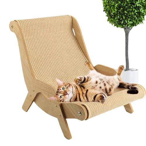 Eventerde Cat Sisal Chair - Katzen Sisalstuhl, Katzen Sisal Lounge Sessel, Katzenliege Aus Sisal, Katzenkratz Katzen Sisal Stuhl, Katzen-Hochbett, Verschleißfestes Freizeit-Welpenbett von Eventerde