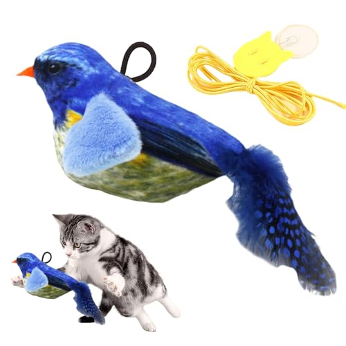 Eventerde Chirping Bird Cat Toy, zwitschern Vogelspielzeug für Katzen - Kleine Katzenübungsspielzeug,Simuliertes Kätzchen -Kau -Gerät für gelangweilte Innenhüter, Stressabbau -Spielwerkzeug von Eventerde