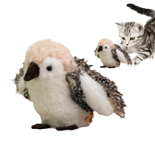 Eventerde Chirping Vogelkatze Spielzeug, Katzentiere Spielzeug | Kätzchen Interactive Catnip Plushie,Hautfreundliche sichere Haustierversorgungen für Tierkätzchen Spaß und Engagement von Eventerde