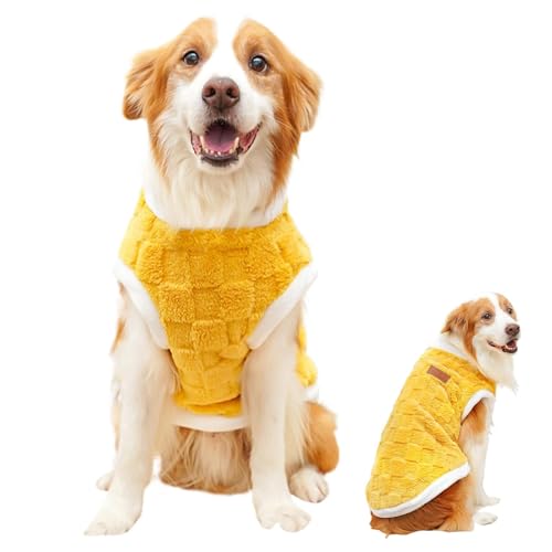 Eventerde Hunde-Winterkleidung, Haustiermantel für kaltes Wetter - Warme Hunde-Plüschpullover-Kleidung - Winddichte Hundekleidung, leichtes Winterzubehör für Indoor-Hunde von Eventerde