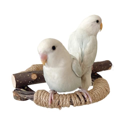 Eventerde Parrot Playstand, Vogelperch Stand, Anreicherung Cockatiel Toys Perch, Haustiervorräte, Vogelkäfigklettern stehende Zweige mit Seil für Sittiche, Wellensittiche, Lovebirds von Eventerde