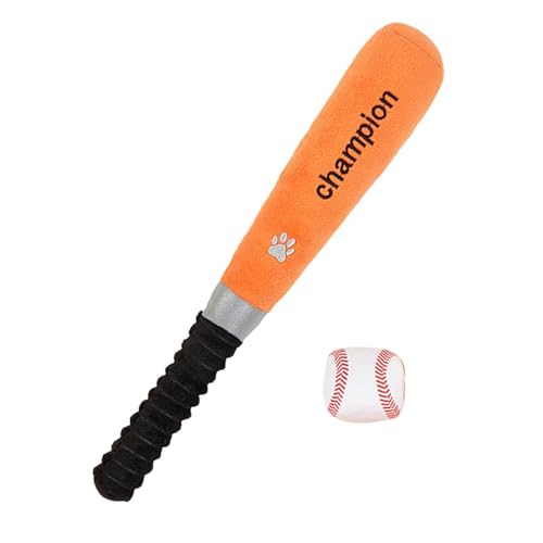 Eventerde Quietschendes Hundespielzeug, Baseballschläger-Hundespielzeug | Eingebautes quietschendes Katzen- und Hunde-Baseballschlägerspielzeug,Beißspielzeug für Welpen, Kauspielzeug zum Zahnen von von Eventerde