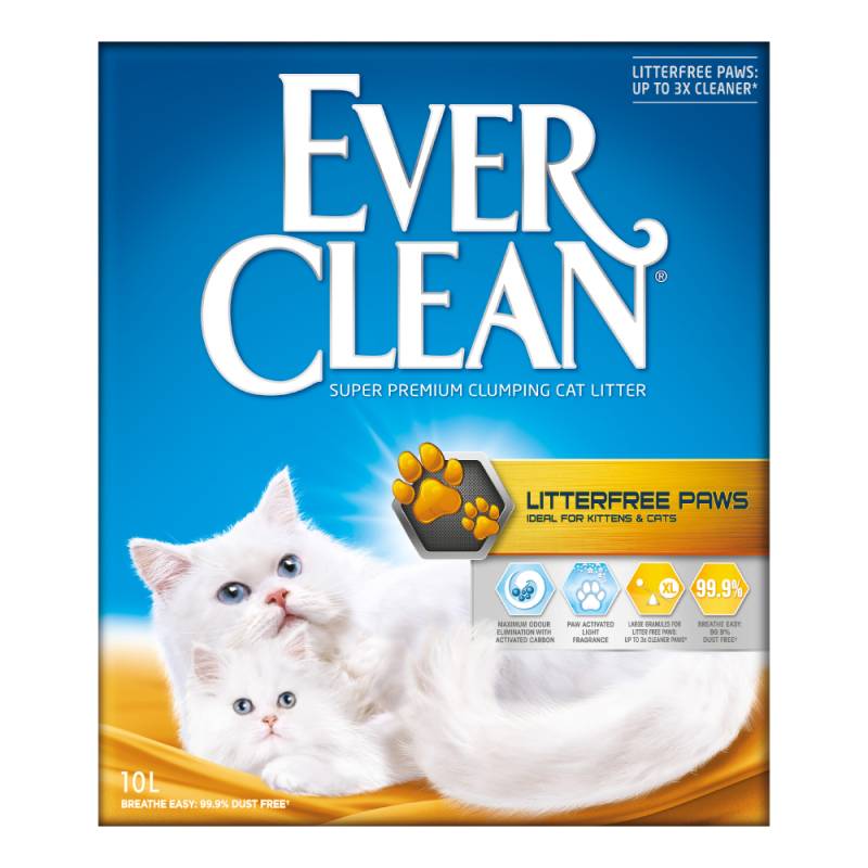 2-fach zooPunkte auf 10 l Ever Clean® Klumpstreu - Litterfree Paws von Ever Clean