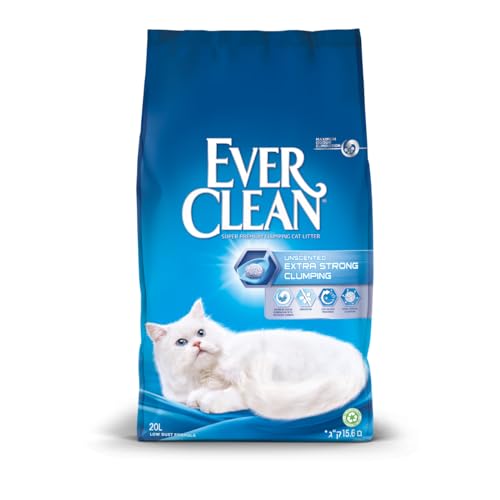 Ever Clean Katzenstreu, Extra stark klumpend, unparfümiert, 20L von Ever Clean