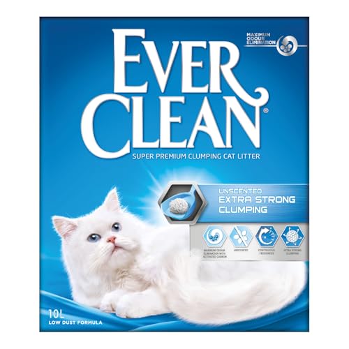 Ever Clean Extrastarkes klumpendes Katzenstreu, 10 Liter, duftstofffrei, für Katzen von Ever Clean