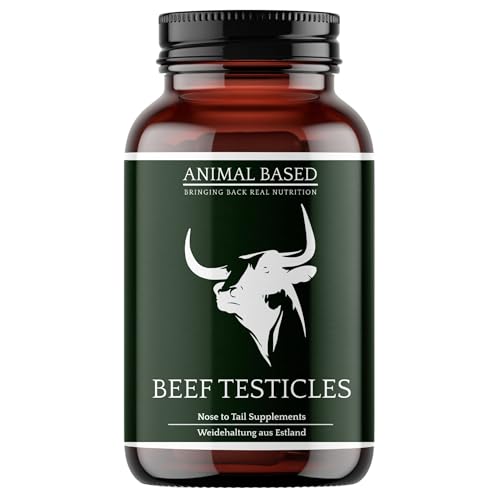 Beef Testicles Kapseln [240 Stück] - Natürliche Quelle für Vitamin A, Zink & B12 - Mit Rinderhoden, Leber & Austern für Männer - Hohe Bioverfügbarkeit & Nährstoffdichte von Everstack