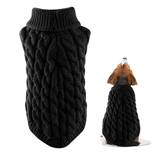 Ärmelloser Hundepullover – Haustier-Rollkragenpullover | Hunde-Strickwaren-Sweatshirt – Hunde-Wintermantel – Haustierkleidung, Hundejacken, Haustier-Pullover für Herbst und Winter von EviKoo