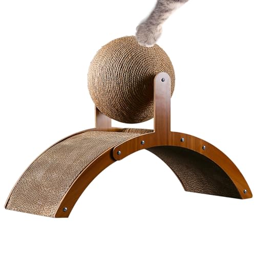 Brückenförmiger Katzenkratzball, Bogen Vertikaler Indoor-Kätzchen-Kratzbaum, Kratzbäume für Indoor-Katzen, natürliche Sisal-Katzenkratzmatten für Teppiche und Sofas Schutz von EviKoo