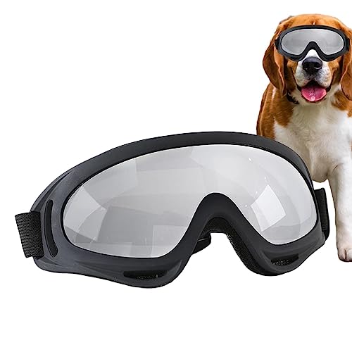 EviKoo Hundesonnenbrille - Sonnenbrillen für Haustiere | Staubdichte Welpen-Sommer-Strandbrille mit verstellbarem Riemen, Brillenschutzbrille für große Hunderassen von EviKoo