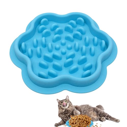 Futternapf für Katzen, rutschfest, langsamer Futternapf, Silikon-Puzzle-Schüssel für Haustiere, Welpen, langsames Fressen, rutschfest, Hundenäpfe aus lebensmittelechtem Silikon für Hunde, Katzen von EviKoo