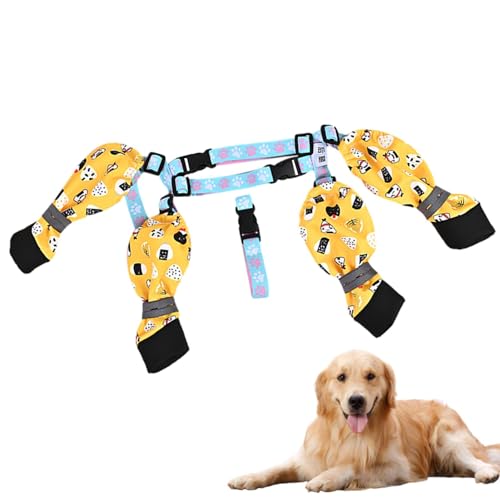 Hunde-Leggings, Pfotenschutz-Schuhe, Hunde-Schneestiefel, wasserdichter Hund, weiche Hundestiefel, Pfotenschutz, Hundesocken für kleine, mittelgroße und große Hunde von EviKoo