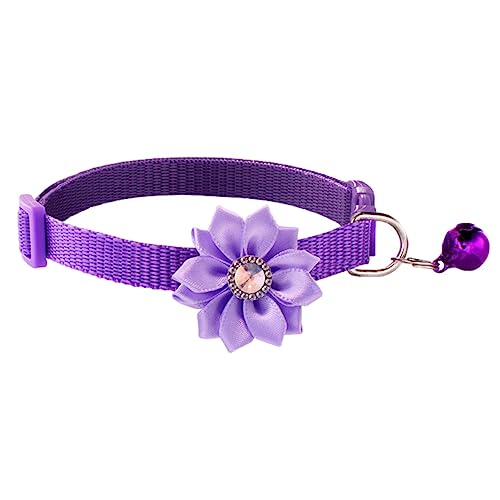 Hundefliege Blumen, Strass Katzenkragen, Katzenkette mit Glocke Und Blume, Tierkette mit Glocke Für Cosplay Zubehör, Zubehör Für Haustierkleidung, Für Katzen, Kleine und mittlere Hunde von EviKoo