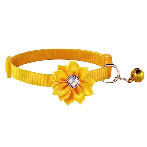 Hundefliege Blumen, Strass Katzenkragen, Katzenkette mit Glocke Und , Tierkette mit Glocke Für Cosplay Zubehör, Zubehör Für Haustierkleidung, Für Katzen, Kleine und mittlere Hunde von EviKoo