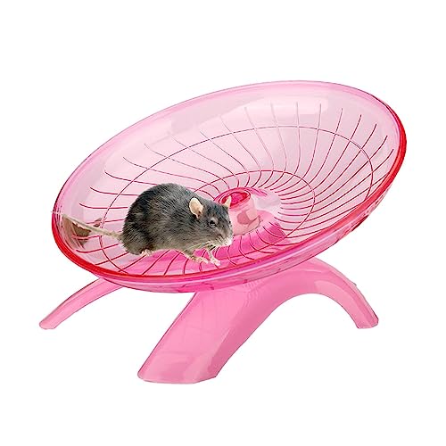 Leise Hamster-Übungsräder, 17,8 cm, fliegende Untertasse, Hamster-Trainingsrad – Laufrad, Kleintierspielzeug für Hamster, Rennmäuse, Mäuse, Hamsterkäfig-Zubehör Evikoo von EviKoo