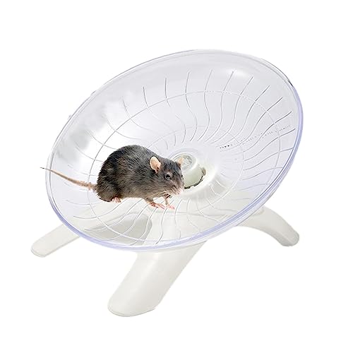 Zwerghamsterrad, fliegende Untertasse, Hamster-Trainingsräder – fliegende Untertasse, Kleintierspielzeug, 17,8 cm Acryl-Rennmäuse, Zwerghamster-Spielzeug, Hamster-Zubehör Evikoo von EviKoo