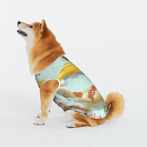 Fisch Liebhaber Haustier Katze Hund Shirt Baumwolle T-Shirt Haustier Weihnachten Pullover Weich Bequem Baumwolle Pyjama Haustier Katze Junge Hund Dress Up Kostüme von Evius