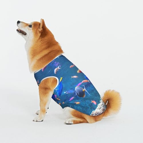 Fishs Pet Katze Hund Shirt Baumwolle T-Shirt Haustier Weihnachten Pullover Weich Bequem Baumwolle Pyjama Haustier Katze Junge Hund Dress Up Kostüme von Evius