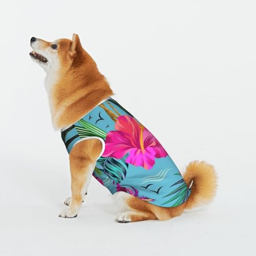 Hello Hawaii Haustier Katze Hund Shirt Baumwolle T-Shirt Haustier Weihnachten Pullover Weich Bequem Baumwolle Pyjama Haustier Katze Junge Hund Dress Up Kostüme von Evius