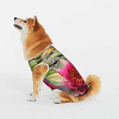 Lotus Blume Haustier Katze Hund Shirt Baumwolle T-Shirt Haustier Weihnachten Pullover Weich Bequem Baumwolle Pyjama Haustier Katze Junge Hund Dress Up Kostüme von Evius