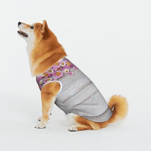 Rosa Blume Haustier Katze Hund Shirt Baumwolle T-Shirt Haustier Weihnachten Pullover Weich Bequem Baumwolle Pyjamas Haustier Katze Junge Hund Dress Up Kostüme von Evius