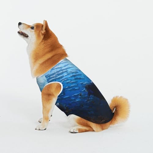 Tauchen Sport Haustier Katze Hund Shirt Baumwolle T-Shirt Haustier Weihnachten Pullover Weich Bequem Baumwolle Pyjamas Haustier Katze Junge Hund Dress Up Kostüme von Evius