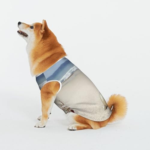 Weihnachten Dekorieren Am Strand Haustier Katze Hund Shirt Baumwolle T-Shirt Haustier Weihnachten Pullover Weich Bequem Baumwolle Pyjama Haustier Katze Junge Hund Dress Up Kostüme von Evius